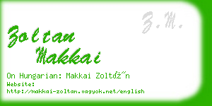 zoltan makkai business card